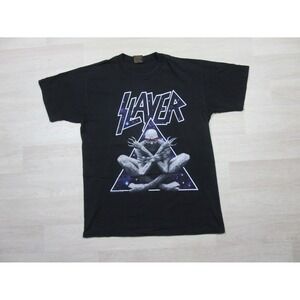 Vintage Slayer Band T‎ Shirt (L) 1990's 2-Sided Brockum USA Devine Intervention